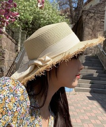EPICKS | フリンジリボンテープ麦わら帽子(ハット)