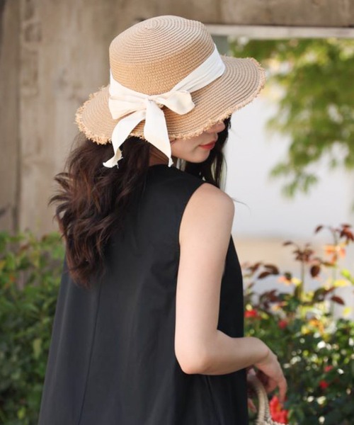 EPICKS（エピックス）の「フリンジリボンテープ麦わら帽子（ハット