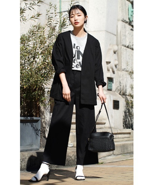 23SS 新品✨ L'Appartement リネンノーカラージャケット 長袖 apartment department（アパートメントデパートメント）の「リネン