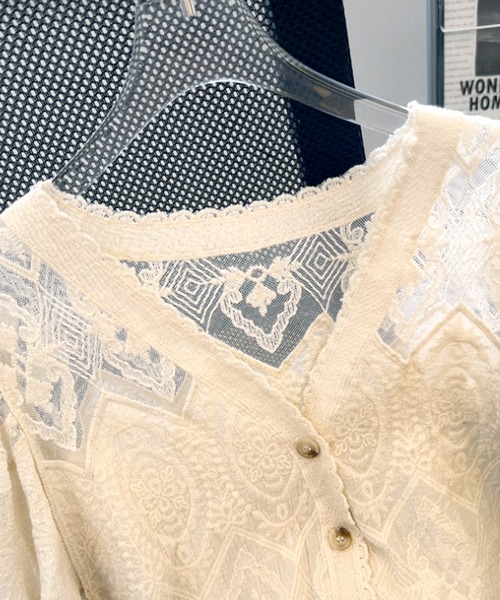 Felt-Maglietta（フェルトマリエッタ）の「総レースバルーンスリーブカーディガン（カーディガン/ボレロ・レディース・アイボリー/ホワイト・FREE）」の18枚目の写真