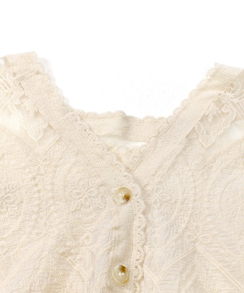 Felt-Maglietta（フェルトマリエッタ）の「総レースバルーンスリーブカーディガン（カーディガン/ボレロ・レディース・アイボリー/ホワイト・FREE）」の21枚目の写真