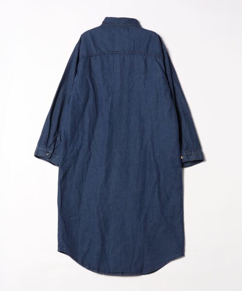 SETUP7（セットアップセブン）の「【SETUP7】ストレートデニムシャツワンピース SCCH329（シャツワンピース・レディース・ブルー・FREE）」の2枚目の写真