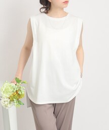 Cutie Blonde | 【接触冷感】タック入りで腕すっきり！ ノースリーブTシャツ(タンクトップ)