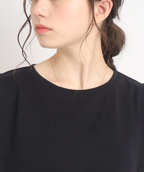 Cutie Blonde(キューティーブロンド)の「◆【接触冷感】タック入りで腕すっきり! ノースリーブTシャツ(タンクトップ・レディース・ホワイト系/ブラック/ネイビー系6・00)」の8枚目の写真