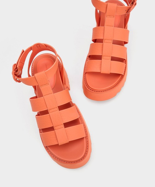 CHARLES & KEITH（チャールズ & キース）の「【販売終了】Nadine ナディン グラディエータープラットフォームサンダル（サンダル・レディース・オレンジ/オフホワイト/ブラック/ライラック・23cm/23.5cm/24.5cm/25cm/25.5cm/22.5cm）」の16枚目の写真