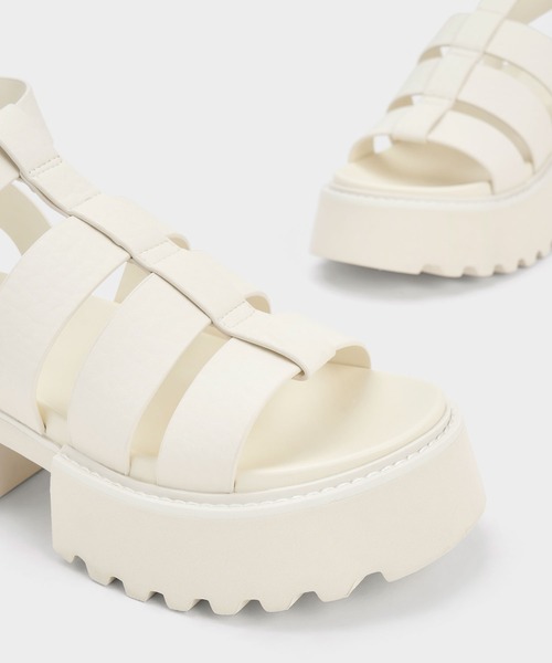 CHARLES & KEITH（チャールズ & キース）の「【販売終了】Nadine ナディン グラディエータープラットフォームサンダル（サンダル・レディース・オレンジ/オフホワイト/ブラック/ライラック・23cm/23.5cm/24.5cm/25cm/25.5cm/22.5cm）」の7枚目の写真