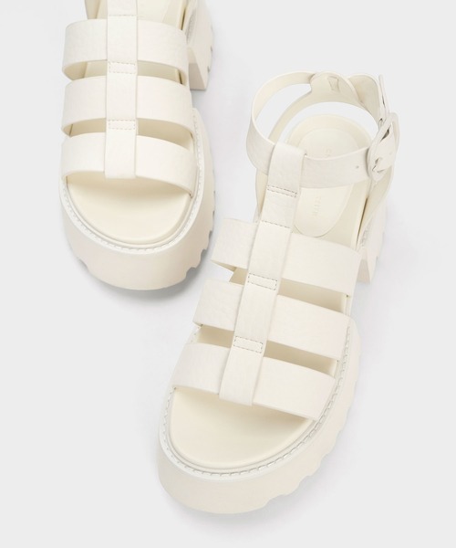 CHARLES & KEITH（チャールズ & キース）の「【販売終了】Nadine ナディン グラディエータープラットフォームサンダル（サンダル・レディース・オレンジ/オフホワイト/ブラック/ライラック・23cm/23.5cm/24.5cm/25cm/25.5cm/22.5cm）」の8枚目の写真