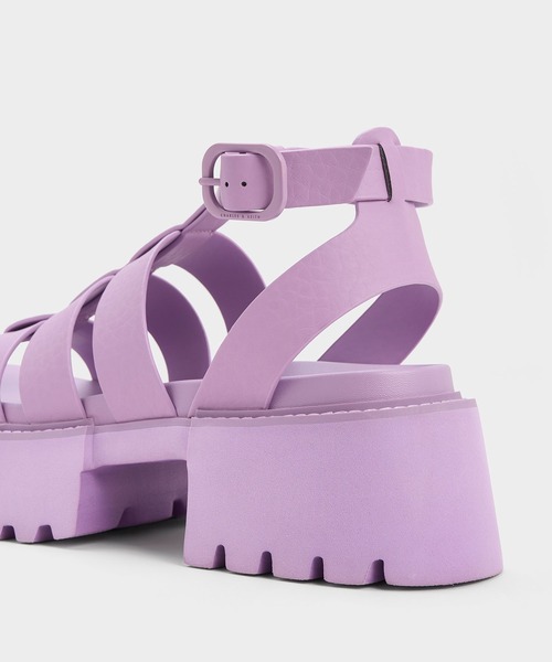 CHARLES & KEITH（チャールズ & キース）の「【販売終了】Nadine ナディン グラディエータープラットフォームサンダル（サンダル・レディース・オレンジ/オフホワイト/ブラック/ライラック・23cm/23.5cm/24.5cm/25cm/25.5cm/22.5cm）」の10枚目の写真