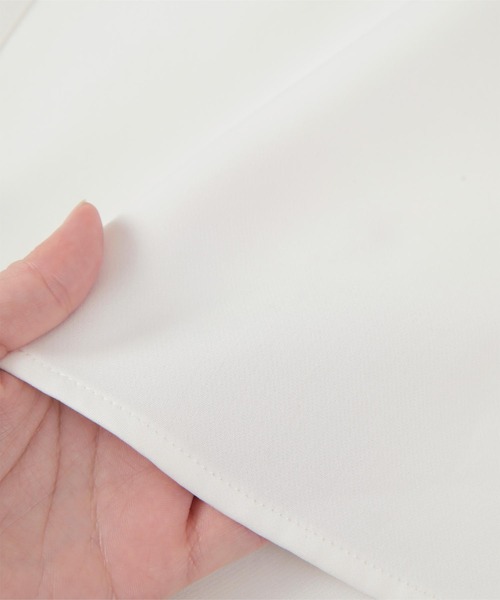 バンドカラーケープブラウス