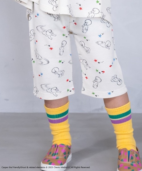 MARKEY'S(マーキーズ)の「【Casper/キャスパー】ワッフルレギンス(80~130cm)(レギンス/スパッツ・キッズ・オフホワイト・80/90/95/100/110/120/130)」の1枚目の写真