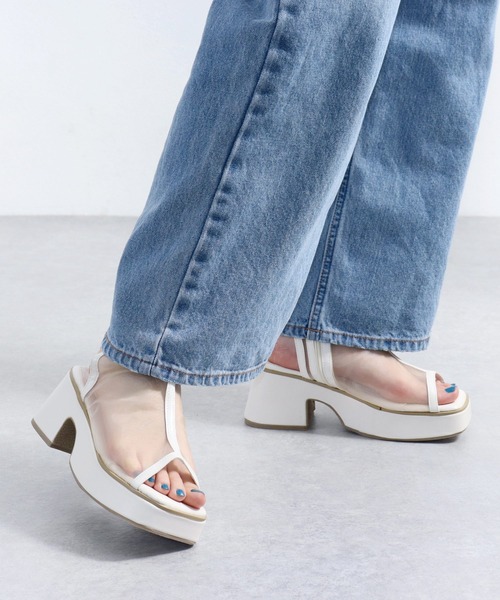 LOVEHUNTER(ラブハンター)の「+7cm スクエア厚底ショートブーツサンダル(サンダル・レディース・ブラック/アイボリー/アイボリー系1/ブラック系1・LL/S/M/L)」の18枚目の写真