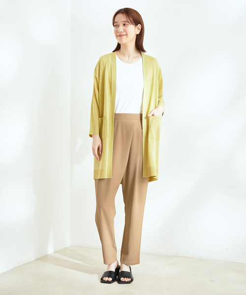 Jayro（ジャイロ）の「カッシュクールテーパードパンツ（スラックス・レディース・ブラック/サックスブルー/ベージュ/パープル・FREE）」の5枚目の写真