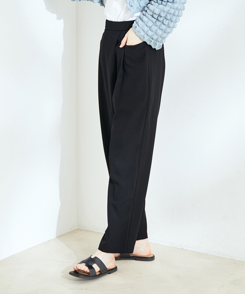 Jayro（ジャイロ）の「カッシュクールテーパードパンツ（スラックス・レディース・ブラック/サックスブルー/ベージュ/パープル・FREE）」の6枚目の写真