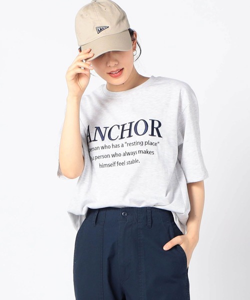 Grand PARK（グランドパーク）の「厚盛り 刺繍ロゴTシャツ（Tシャツ/カットソー・レディース・ホワイト×グリーン/ホワイト×レッド/アッシュグレー・FREE）」の3枚目の写真