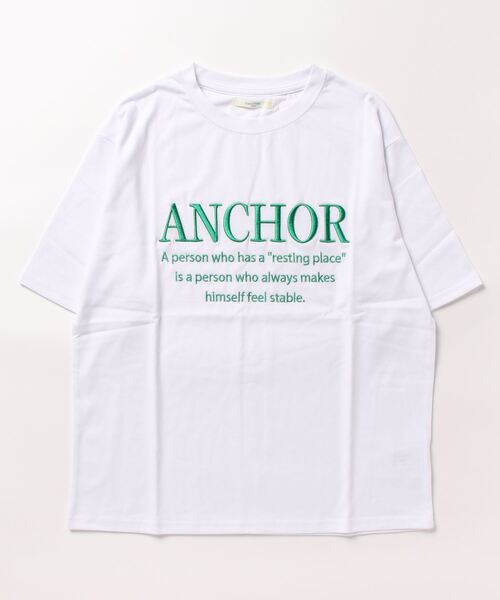 Grand PARK（グランドパーク）の「厚盛り 刺繍ロゴTシャツ（Tシャツ/カットソー・レディース・ホワイト×グリーン/ホワイト×レッド/アッシュグレー・FREE）」の21枚目の写真