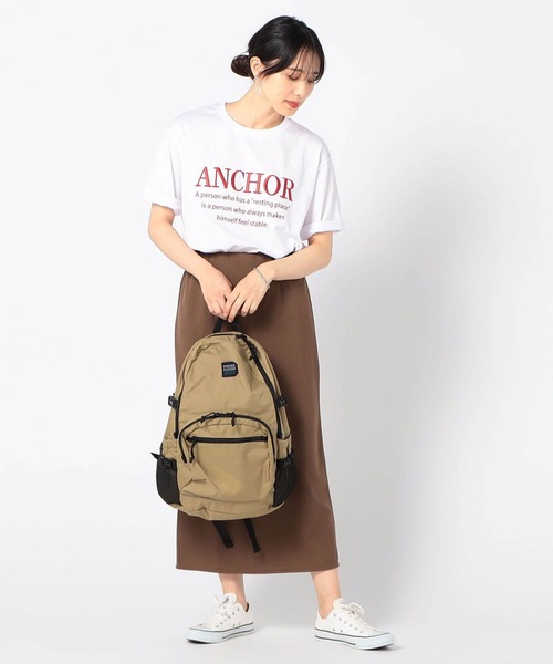 Grand PARK（グランドパーク）の「厚盛り 刺繍ロゴTシャツ（Tシャツ/カットソー・レディース・ホワイト×グリーン/ホワイト×レッド/アッシュグレー・FREE）」の13枚目の写真