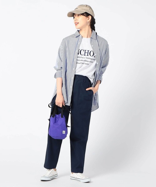 Grand PARK（グランドパーク）の「厚盛り 刺繍ロゴTシャツ（Tシャツ/カットソー・レディース・ホワイト×グリーン/ホワイト×レッド/アッシュグレー・FREE）」の12枚目の写真