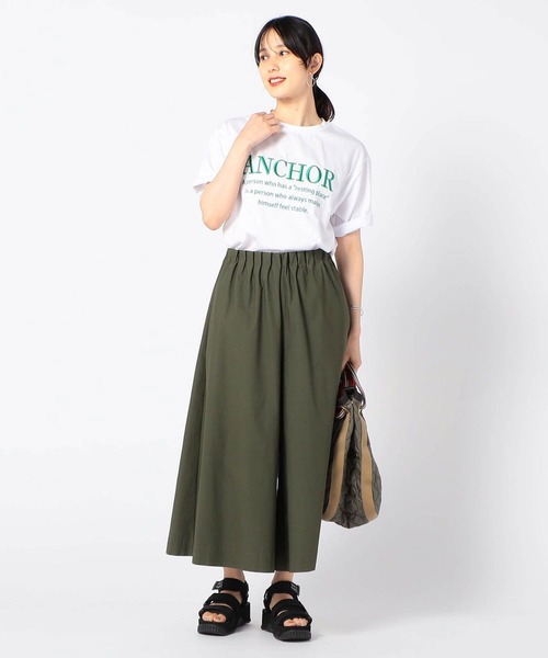 Grand PARK（グランドパーク）の「厚盛り 刺繍ロゴTシャツ（Tシャツ/カットソー・レディース・ホワイト×グリーン/ホワイト×レッド/アッシュグレー・FREE）」の11枚目の写真