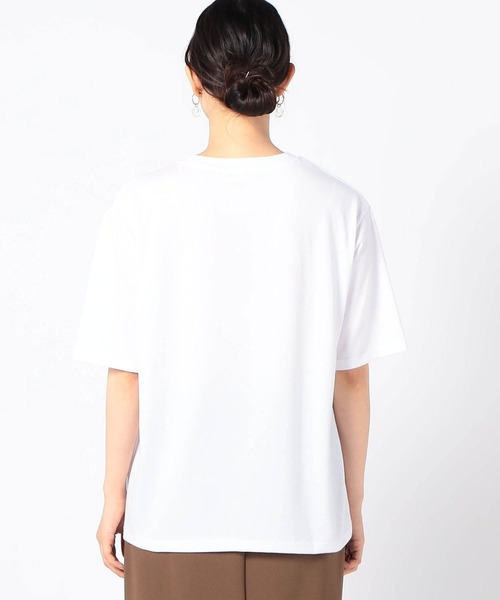 Grand PARK（グランドパーク）の「厚盛り 刺繍ロゴTシャツ（Tシャツ/カットソー・レディース・ホワイト×グリーン/ホワイト×レッド/アッシュグレー・FREE）」の10枚目の写真