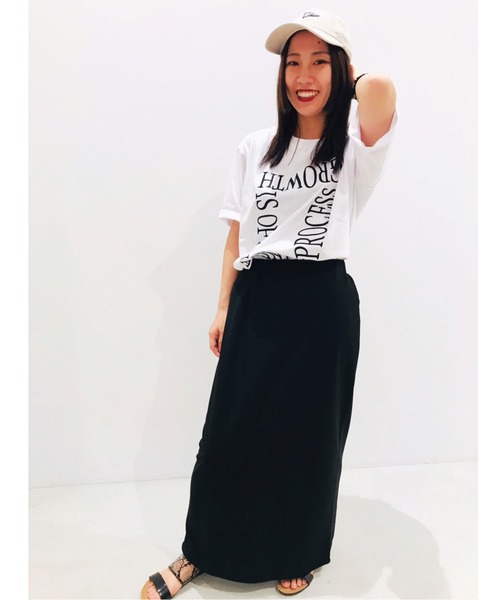 Grand PARK（グランドパーク）の「厚盛り 刺繍ロゴTシャツ（Tシャツ/カットソー・レディース・ホワイト×グリーン/ホワイト×レッド/アッシュグレー・FREE）」の18枚目の写真