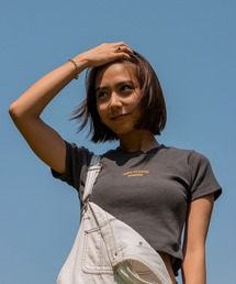 ADDYSONS（アディソンズ）の「ワッフルクロップドTシャツ（Tシャツ/カットソー）」