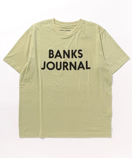 BANKS(バンクス)の「LOGO/BANKS(バンクス)半袖ロゴTシャツ(Tシャツ/カットソー・メンズ・オフホワイト/ブラック/ライトグリーン・MEDIUM/LARGE/X-LARGE)」の4枚目の写真