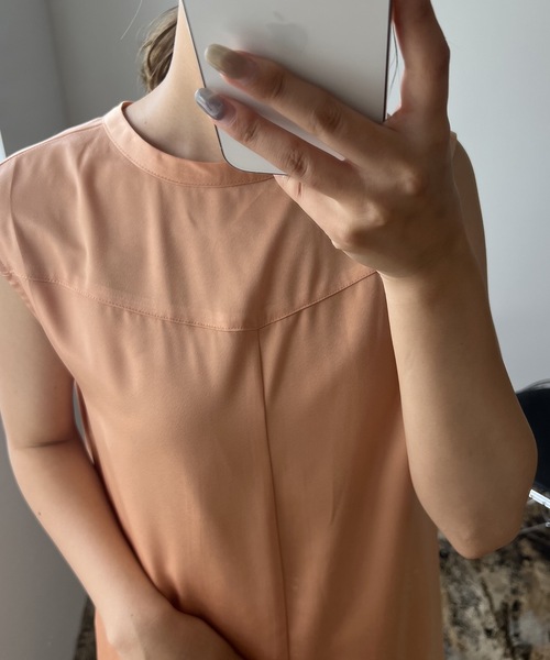 Amiur（エミレ）の「silky pencil long ops / シルキーペンシルロングワンピース（ワンピース・レディース・イエロー系その他/ライトオレンジ系/クリーム・S/M）」の21枚目の写真