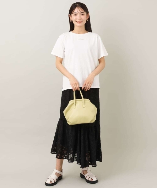 a.v.v(アーヴェヴェ)の「プチロゴ刺繍Tシャツ(Tシャツ/カットソー・レディース・ライトグレー/ホワイト/ブラック・34/36/40/38/42)」の7枚目の写真