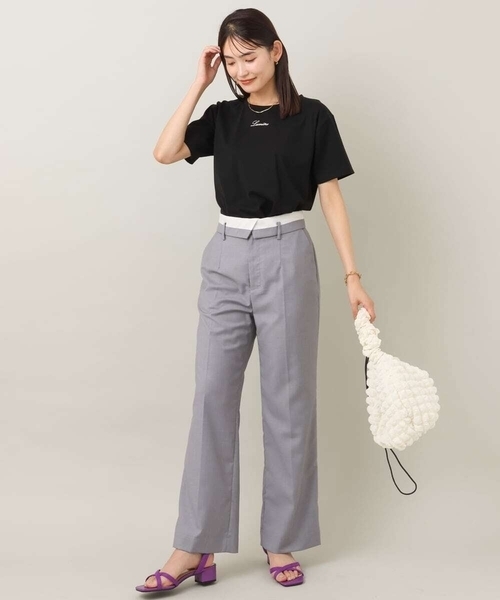 a.v.v(アーヴェヴェ)の「プチロゴ刺繍Tシャツ(Tシャツ/カットソー・レディース・ライトグレー/ホワイト/ブラック・34/36/40/38/42)」の11枚目の写真
