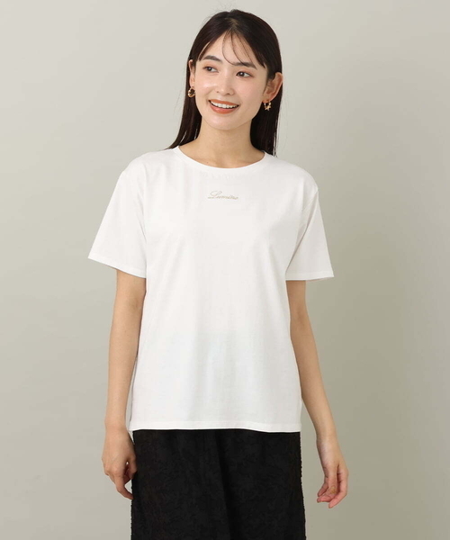 a.v.v(アーヴェヴェ)の「プチロゴ刺繍Tシャツ(Tシャツ/カットソー・レディース・ライトグレー/ホワイト/ブラック・34/36/40/38/42)」の16枚目の写真