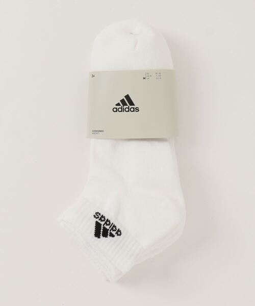 adidas(アディダス)の「《adidas》SPWクッション3Pアンクルソックス(ソックス/靴下・メンズ・ホワイト×ブラック/ブラック×ホワイト/グレー系その他・28-30cm/25-27CM/22-24cm/30/31/17-18cm/19-21cm)」の1枚目の写真