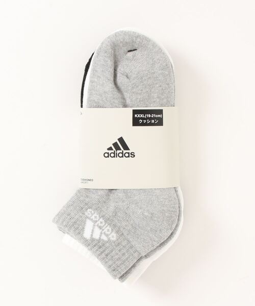 adidas(アディダス)の「《adidas》SPWクッション3Pアンクルソックス(ソックス/靴下・メンズ・ホワイト×ブラック/ブラック×ホワイト/グレー系その他・28-30cm/25-27CM/22-24cm/30/31/17-18cm/19-21cm)」の3枚目の写真