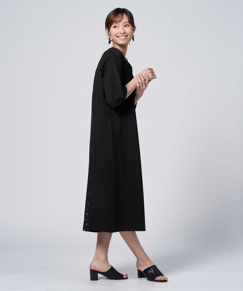 HONEYSUCKLE ROSE(ハニーサックルローズ)の「【HONEYSUCKLE ROSE】プリーツ切替ワンピース(ワンピース・レディース・カーキブラウン/ブラウン・M-L)」の6枚目の写真