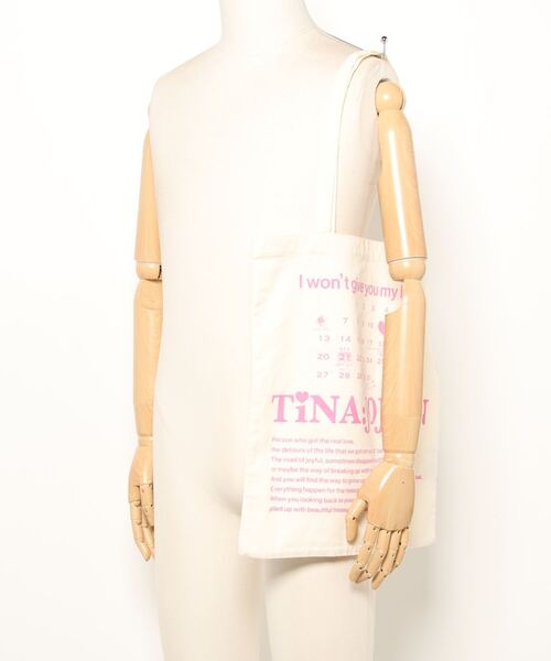 TINA:JOJUN(ティーナジョジュン)の「オリジナルプリント トートバッグ TINA:JOJUN(トートバッグ・レディース・アイボリー/ベビーピンク/ライトパープル・F)」の22枚目の写真