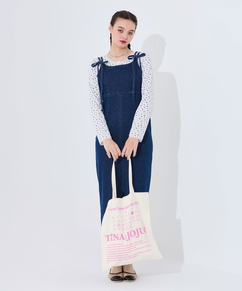 TINA:JOJUN(ティーナジョジュン)の「オリジナルプリント トートバッグ TINA:JOJUN(トートバッグ・レディース・アイボリー/ベビーピンク/ライトパープル・F)」の15枚目の写真