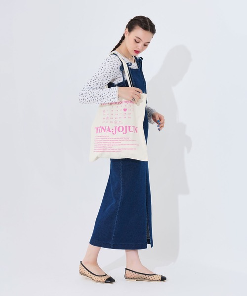 TINA:JOJUN(ティーナジョジュン)の「オリジナルプリント トートバッグ TINA:JOJUN(トートバッグ・レディース・アイボリー/ベビーピンク/ライトパープル・F)」の20枚目の写真