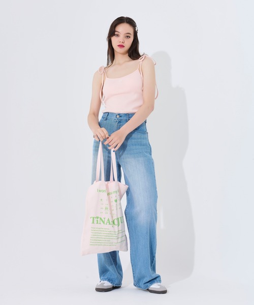 TINA:JOJUN(ティーナジョジュン)の「オリジナルプリント トートバッグ TINA:JOJUN(トートバッグ・レディース・アイボリー/ベビーピンク/ライトパープル・F)」の16枚目の写真