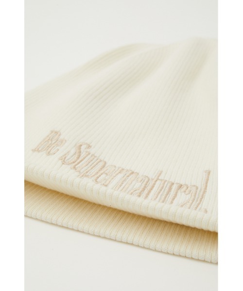 SLY(スライ)の「LIMITED ITEM MINORI MURATA x SLY BEANIE ミノリムラタ スライ ビーニー ニット帽 ビーニー(ニットキャップ/ビーニー・レディース・アイボリー/ダークグレー/ライトパープル・FREE)」の9枚目の写真