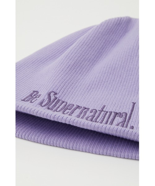 SLY(スライ)の「LIMITED ITEM MINORI MURATA x SLY BEANIE ミノリムラタ スライ ビーニー ニット帽 ビーニー(ニットキャップ/ビーニー・レディース・アイボリー/ダークグレー/ライトパープル・FREE)」の21枚目の写真