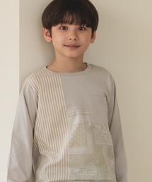 pairmanon（ペアマノン）の「クレイジーパターン 胸ポケット 長袖 Tシャツ（Tシャツ/カットソー・キッズ）」