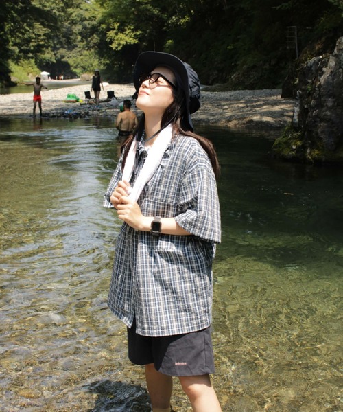 BROKEN BASE（ブロークンベース）の「ダブルポケットチェックシャツ（シャツ/ブラウス・メンズ・ブルー/グリーン・LARGE/MEDIUM）」の6枚目の写真