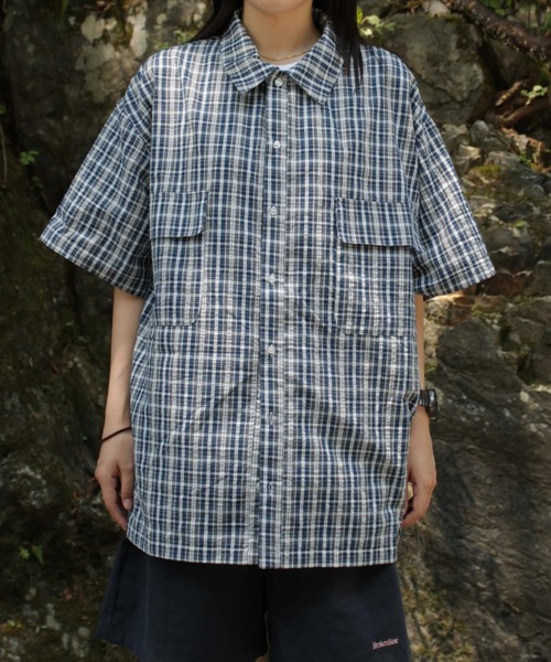 BROKEN BASE（ブロークンベース）の「ダブルポケットチェックシャツ（シャツ/ブラウス・メンズ・ブルー/グリーン・LARGE/MEDIUM）」の10枚目の写真