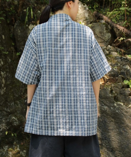 BROKEN BASE（ブロークンベース）の「ダブルポケットチェックシャツ（シャツ/ブラウス・メンズ・ブルー/グリーン・LARGE/MEDIUM）」の13枚目の写真