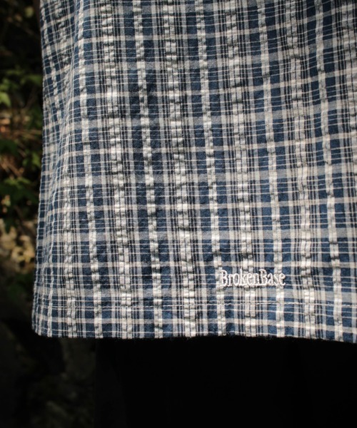 BROKEN BASE（ブロークンベース）の「ダブルポケットチェックシャツ（シャツ/ブラウス・メンズ・ブルー/グリーン・LARGE/MEDIUM）」の14枚目の写真