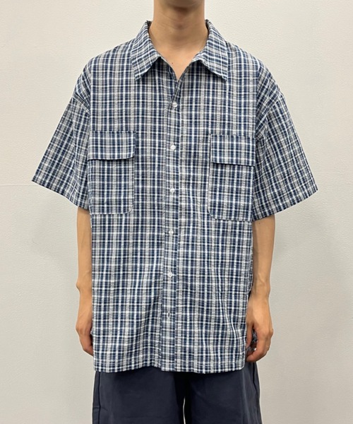 BROKEN BASE（ブロークンベース）の「ダブルポケットチェックシャツ（シャツ/ブラウス・メンズ・ブルー/グリーン・LARGE/MEDIUM）」の20枚目の写真