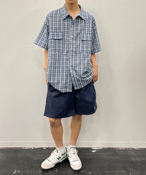 BROKEN BASE（ブロークンベース）の「ダブルポケットチェックシャツ（シャツ/ブラウス・メンズ・ブルー/グリーン・LARGE/MEDIUM）」の19枚目の写真