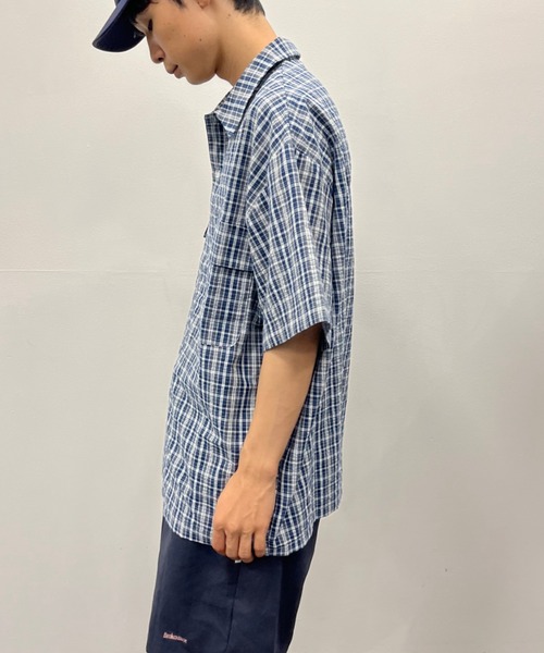 BROKEN BASE（ブロークンベース）の「ダブルポケットチェックシャツ（シャツ/ブラウス・メンズ・ブルー/グリーン・LARGE/MEDIUM）」の21枚目の写真