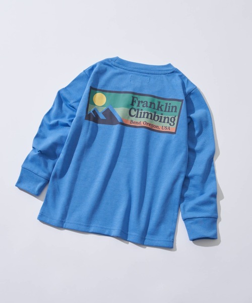 Franklin Climbing（フランクリンクライミング）の「【KIDS】【Franklin Climbing】フレックスバックロゴ長袖Tee（Tシャツ/カットソー・キッズ・ホワイト/ブラック/パープル/ブルー・LARGE/X-LARGE/XX-LARGE）」の3枚目の写真