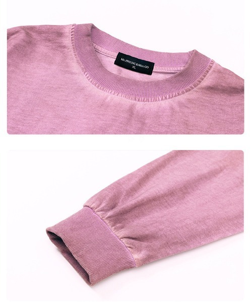 Ressaca（レサーカ）の「オーバーサイズ グラフィックロゴプリント長袖Tシャツ クルーネックカットソー（Tシャツ/カットソー・レディース・ピンク/ベージュ/パープル/ブラック・M/L/XL）」の20枚目の写真