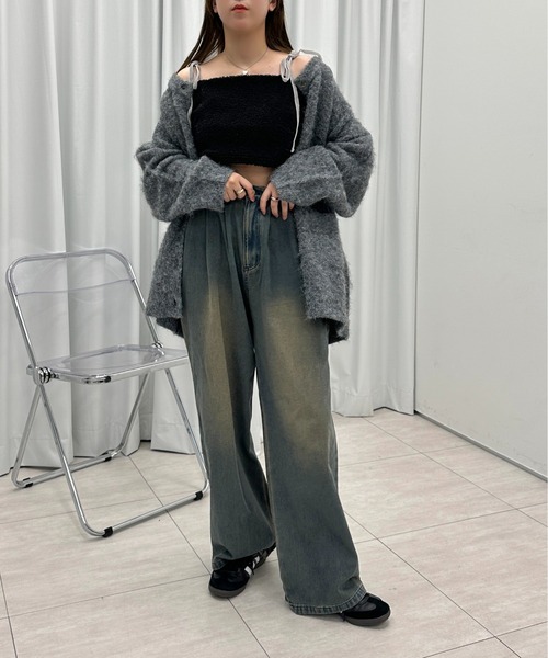apres jour mignon(アプレジュールミニョン)の「ファーリボンビスチェ【ZOZOTOWN限定アイテム】(キャミソール・レディース・ブラック/グレー/ネイビー・フリー/X-LARGE)」の19枚目の写真